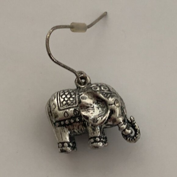 Elephant earrings 2 pairs.w studs. Silver color hardware. - Picture 5 of 14